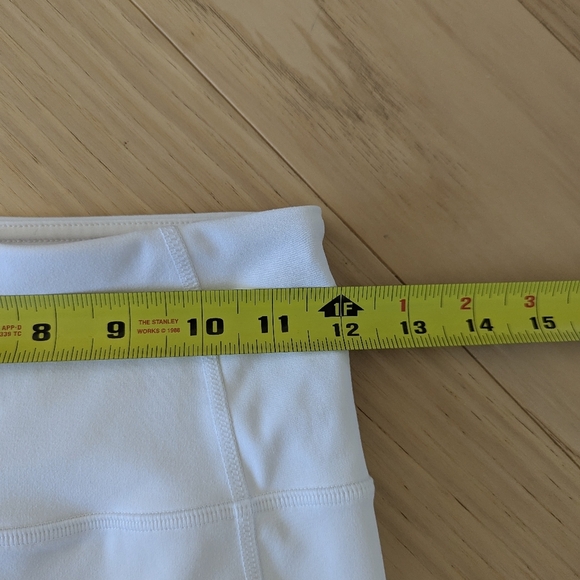 Athleta Eclipse 7/8 Tight White Athletic Leggings Mesh Ventilation Opaque - XS - Picture 4 of 10